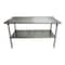 Bk Resources Work Table Stainless Steel Undershelf, Plastic feet 1.5" Riser 60"x30" SVTR-6030 - alternate 2